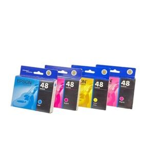 Epson 48 Ink New 4 Pack T048420 T048220 T048320 1 Cyan 1 Yellow 2 Magenta READ